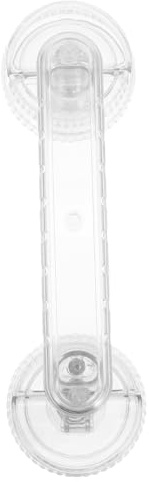 DOITOOL Clear Suction Cup Door Handle for Bathroom Shower and Kitchen Ergonomic Transparent Glass Cabinet Pull Non-Slip Easy-Grip Handle for Sliding Doors and Windows