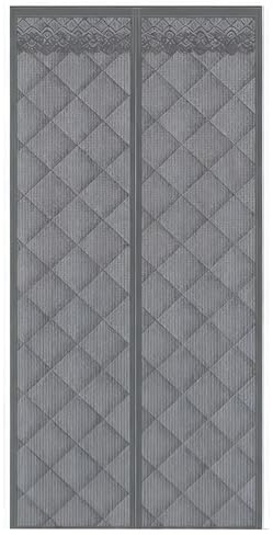 Housse de porte isolée – Moustiquaire d'entrée magnétique, barrière isolée avec panneaux, design de circulation d'air minimale, housse de porte thermique avec joint hivernal résistant aux intempéries