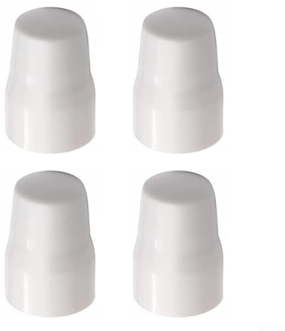 Radiator Valve Cap White Plastic Replacement Heating System Radiator Valve Insert With Protective Cap for Home Central Heating Systems(4PCS)