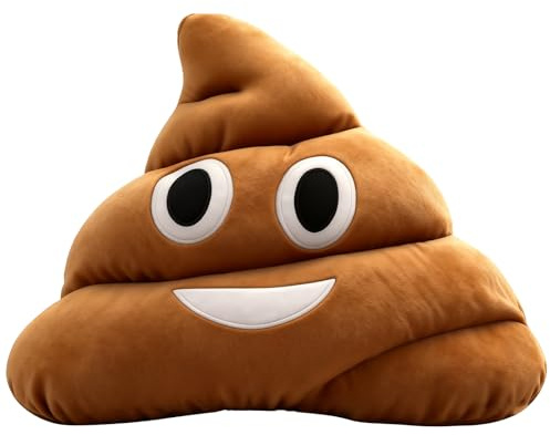 PDirat Poop Plush Pillow, Kackhaufen, Lustiges Kackhaufen Kissen, Emoji Kissen für Erwachsene, Weiches Kuscheltier, 30 cm, Ideal Als Witziges Dekokissen Oder Zum Kuscheln
