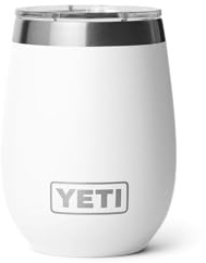 YETI Rambler Wine Tumbler con rivestimento in ceramica DuraSip, bianco, 10 oz (295 ml)