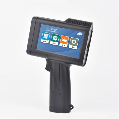 12,7 mm Mini-Tintenstrahldrucker for Mobilgeräte, Barcode, Chargencode, Nummer, Logo, Ablaufdatum, Etikett, tragbarer Tintenstrahldrucker(Black with 1 Ink)