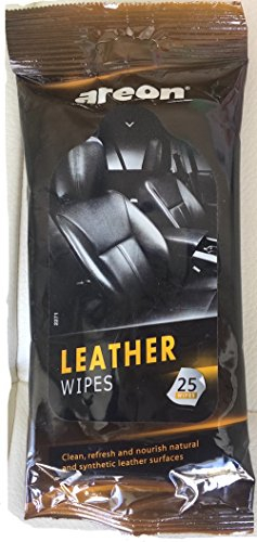 AREON Leather Wipes clean , refresh and nourish natural and synthetic leather surfaces