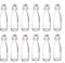 Bormioli - Bottiglie di vetro con chiusura ermetica 'Giara', 12 pezzi | Capacità: 500 ml | Altezza totale: 26,5 cm | Perfette per olio, grappa o per servire acqua, succhi di frutta e vino