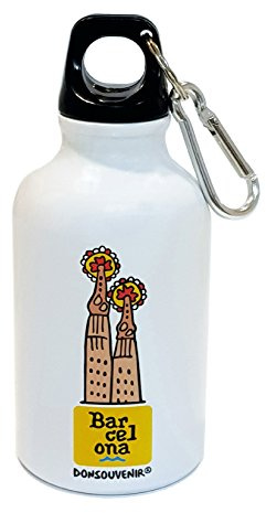 Barcelona Torres Gaudí. Flasche Flasche Mit Karabiner. 300 ml. donsouvenir.