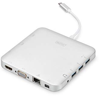 DIGITUS DA-70863 - Dockingstation - USB-C - VGA, Mini DP - GigE