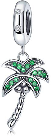 Palmen-Charm, 925er-Sterlingsilber, Baum-Charm, Liebes-Charm für Pandora-Charm-Armband