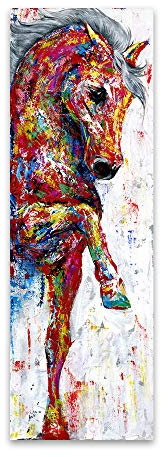 NCKLY Peinture sur Toile Art Mural Toile Peinture Cheval Image Affiche Imprimer Peinture Animalière Décoration De La Maison sans Cadre,24X72,Z