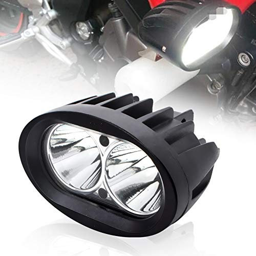 BeiLan Moto Feux Additionnels LED,20W Ronde LED Phares Avant Moto Anti Brouillard 12V 24V Projecteur Spot LED Moto 1800LM Phares supplémentaires pour moto Truck Off Road Lights 4X4 ATV Quad Scooter