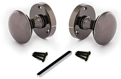 Haven Heritage Black Nickel Mortice Sprung Door Knob Set Pack Pair - (5)