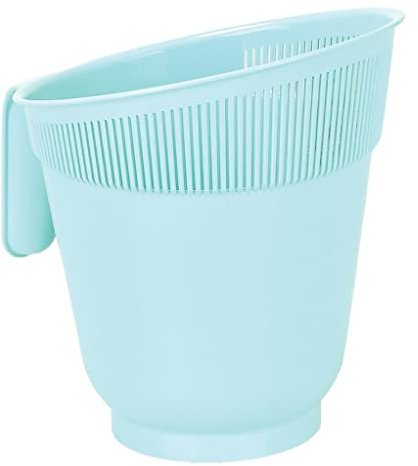 Food Plastic Jug Strainer with Handle Fruit/Vegetables/Pasta/Rice Wash, Cleaning Food (3 litres) (Purple)