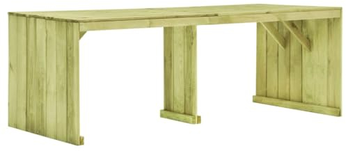 vidaXL Kiefernholz Imprägniert Gartentisch für 8 Personen Holztisch Esstisch Terrassentisch Picknicktisch Tisch Gartenmöbel 220x101,5x80cm