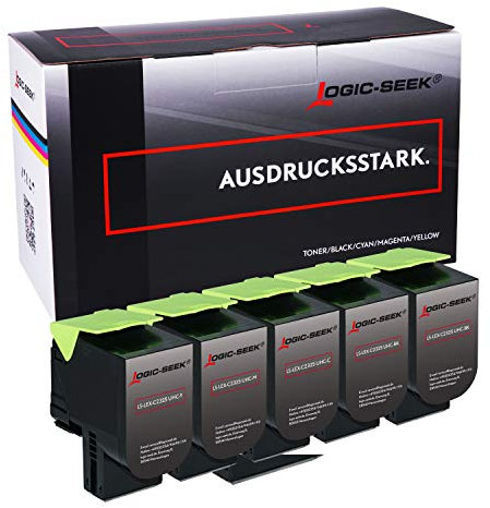 Logic-Seek 5 Toner kompatibel für Lexmark C 2325dw MC 2325adw C230H10 C230H20 C230H30 C230H40 [MIT CHIP]