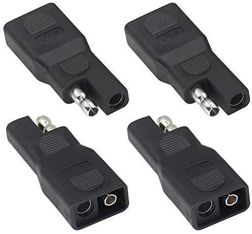 zdyCGTime SAE-zu-SAE-Polaritätsumkehradapter,Solarpanel-Netzteil SAE-Männlich auf Weiblich Adapter stecker,zum schnellen Trennen des Verlängerungskabels.(4Stück)