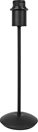 Happy Homewares Contemporary and Sleek Matt Black Metal Table Lamp with Curved Base and Inline Switch Button | 1 x E27 60w Maximum | 35cm High