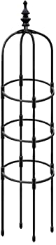 Blanketswarm Torre de obelisco Jardín, jaulas de metal recubiertas de plástico inoxidable para plantas altas de soporte para plantas de vid y flores para interiores y exteriores