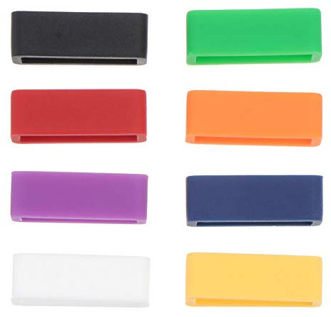 Lot de 8 boucles de rechange en silicone pour bracelet de montre 12 mm, Image 1, 14MM, Tendance.