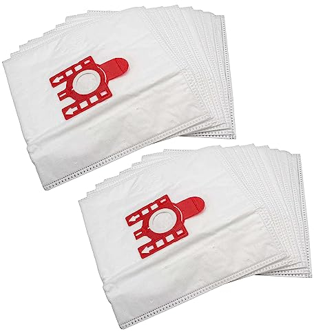 vhbw 20x sacchetto dell'aspirapolvere sacchetto compatibile con Hoover Telios TE70 TE00-100 Plus aspirapolvere - in microfibra, 28cm x 20cm, bianco
