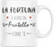 Vulfire Tazza in Ceramica con dedica fortuna un Fratello come te, Regalo Festa dei Fratelli, Idee Regalo Fratello, Colazione caffè (Fratello, ceramica)