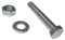 Set Zollschraube mit Scheibe und Mutter UNC verzinkt 1/2' x 4' (102 mm)