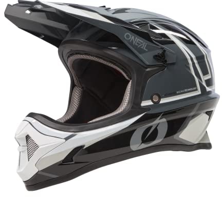 O'NEAL | Mountainbike-Helm Fullface | MTB DH Downhill FR Freeride | ABS-Schale, Magnetverschluss, übertrifft Robustes ABS | SONUS Helmet Split V.23 | Erwachsene | Schwarz Grau | Größe L
