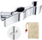 Shower Head Holders Clamp 20-29mm Adjustable Shower Holder Bracket No Drilling Anti-Slip 45° Rotation Hand Shower Bracket Replacement with a Soap Bag for Bathroom