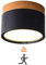 HMAKGG LED Aufbauspot Flach mit Bewegungsmelder, Sensor Aufbaustrahler Innen aus Aluminium 4000K Neutrales Licht, Aufbauleuchte Rund Downlight 12W 960LM für Treppen/Korridore/Flure,Schwarz