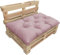 chilly pilley Coussin De Palette EU Imperméable Coussin De Jardin Imperméable Flocons De Mousse Plusieurs Tailles Et Couleurs (Coussin D'assise 120x60x12 PuderRose)