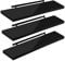 WOLTU Étagère Murale Lot de 3, Étagères Flottantes, pour Livres, CD DVD, en Panneau de Bois d'Ingénierie, 120x22,9x3,8cm, Noir, RG9484sz-3