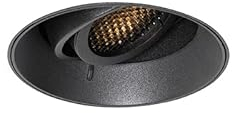 Qazqa Einbaustrahler, Einbauleuchte - Oneon Honey - Schwarz, max. 50W, Geeignet für LED, 16.8cm, Rund, Ideal als Flur, Küche lampe und Schlafzimmerlampe