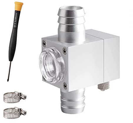 DONGKER Difusor de CO2 para acuario en línea exterior, de aleación de aluminio atomizador para acuario tanque de filtro de contenedor para acuario plantado