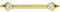 PIERCINGLINE Titan Barbell Nippelpiercing mit Gewinde PFEIL SPITZE + KRISTALL Goldfarben Piercing Stab Nippel Brust Intim Goldfarben