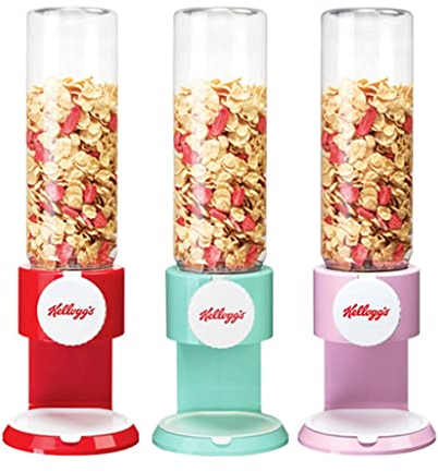 GUINJO 3 Stück Müslispender Arbeitsplatte, 2,5 l Müslispender for trockene Lebensmittel, for Müsli, Süßigkeiten, Snacks, for Home Office Hotel Commercial Bar