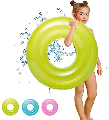 Aufblasbarer Schwimmringe für Kinder,76cm Gelb Aufblasbar Schwimmreifen Wasserspielring,Schwimmring Luftmatratze Pool Spielzeug Wasserspielzeug Ring für Jungs Mädchen Sommer Pool Sandstrand Party