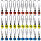 CRLLDPM Angeln Barrel Wirbel, 60 STK Angeln Wirbel mit Karabiner, Angeln Drehgelenk, Angelzubehör, 3 Größen