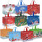 AhfuLife 10 Stück Geschenktüten Weihnachten Groß, Non Woven Weihnachtstaschen Weihnachtstüten mit Griffen, Wiederverwendbare Weihnachtsgeschenktüten, Weihnachts Geschenktüten, 40 * 36 * 15CM