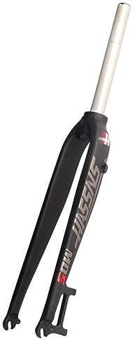 LHHL MTB Rigid Forks 26 27.5 29'' Inch Mountain Bike Front Fork Disc Brake 1-1/8'' Straight Tube Fork Ultralight Aluminum Alloy QR 9X100mm (Color : Gray, Size : 26)