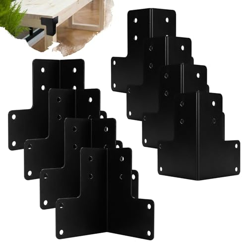 Cskunxia 8 robuste Eckwinkel, Werkbank, Laden-Tisch-Set, Eckwinkel, Stahlwerkbankstützen für Schreibtischbox & Rand & Holzbalken