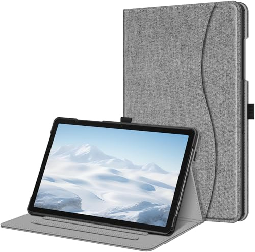 Fintie Hülle für Samsung Galaxy Tab A11+ Plus/Tab A9+ Plus 11 Zoll 2025 | Folio Tablet-Schutzhülle mit verstellbarem Ständer, Dokumentenfach, Grau