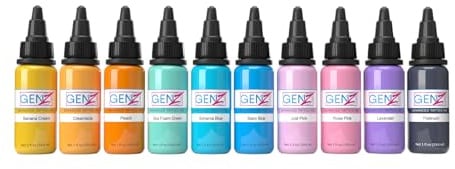GEN-Z PASTEL COLOR SET OF 10 by INTENZE - REACH Compliant - Sterile und 100% Vegan Certificate in Description