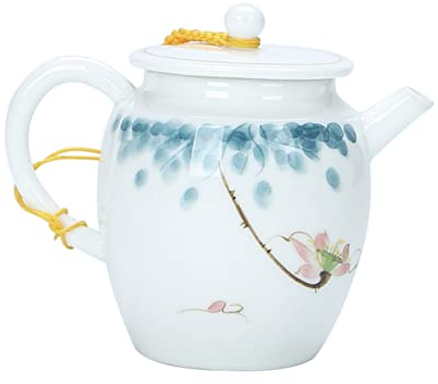 Théière en céramique Bouilloire sifflante en céramique pour cuisinière en vrac Verser sur une fleur Récipient à thé peint à la main Théières pour le thé Bouilloire sifflante Machine à thé Théière J