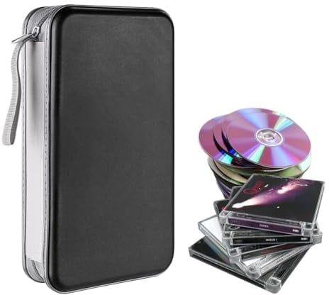 Sarini 96 capacità Porta CD Custodia Organizzatore di archiviazione Borsa Protettiva in plastica Rigida