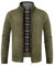 GLESTORE Strickjacken für Herren Strickjacke Cardigan Trachtenjacke Herren Fleecejacke Winter Herren Grün L