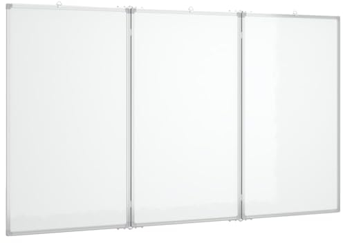 vidaXL Tableau blanc magnétique pliable 120x100x1,7 cm aluminium