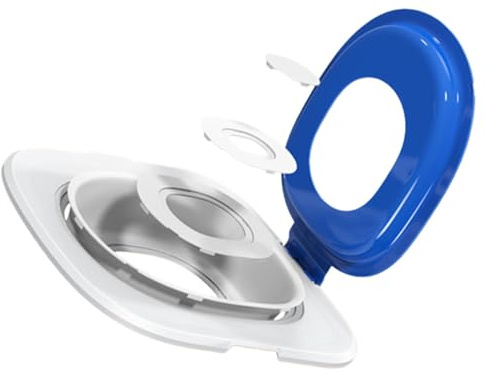 Tavoletta WC per gatti, kit per addestrare il vasino per gatti, riutilizzabile, tappetino portatile per addestrare i gatti, igienico, per la pulizia degli animali domestici, (blu, verde, grigio) (40 x