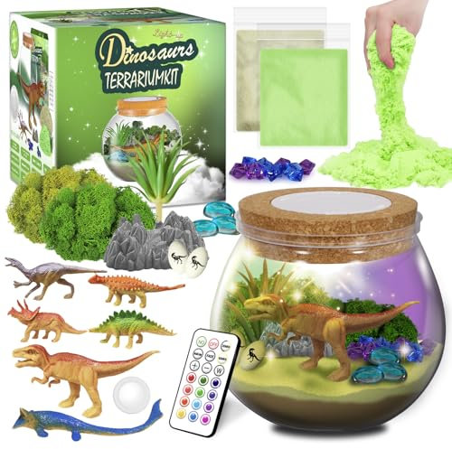 UCAMP Dinosaurier-Geschenke–Dinosaurier–Terrarium Set für Kinder,Dinosaurier Spielzeug Bastelset,Dinosaurier Geschenke,Dinosaurier Spielzeug für Jungen im Alter von 4, 5, 6, 7, 8–12 Jahren