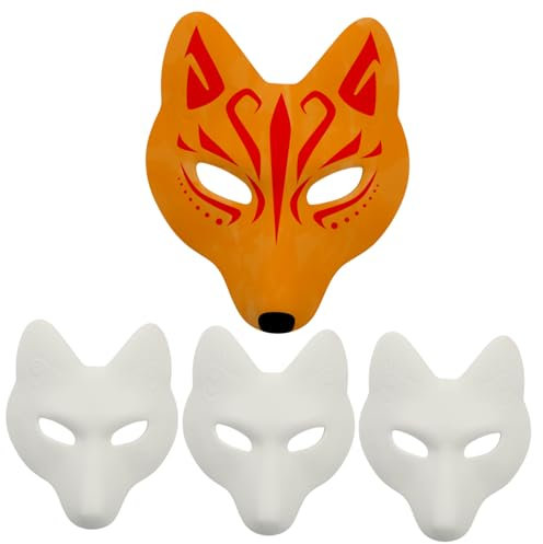 FOYTOKI Maskenballmaske Blanko Bastelmaske Maskenball-partymasken Für Damen 4 Stück Großpackung Für Kunstprojekte