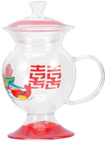 PAMINGONO Taza De Agua Antiguo De Vidrio Cubierto Diseño Vintage Práctica Para Uso Doméstico