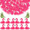 CharmBurst 50 Stück Mini Harz Flamingo Figuren, Winzige Rosa Flamingo Deko, Tiere aus Harz für Puppenhaus, Kuchen Topper, Garten, Aquarium und Landschaftsdekoration