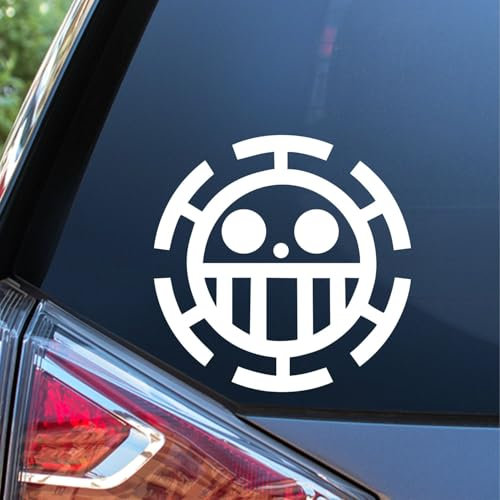 Sunset Graphics & Decals One Piece Jolly Roger Decal Vinyl Car Sticker | Auto Trucks Vans Pareti Laptop | Bianco | 5.5 | SGD000339